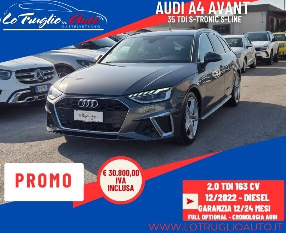 
								Audi A4 AVANT 35 TDI S-TRONIC S-LINE 2022 completo									